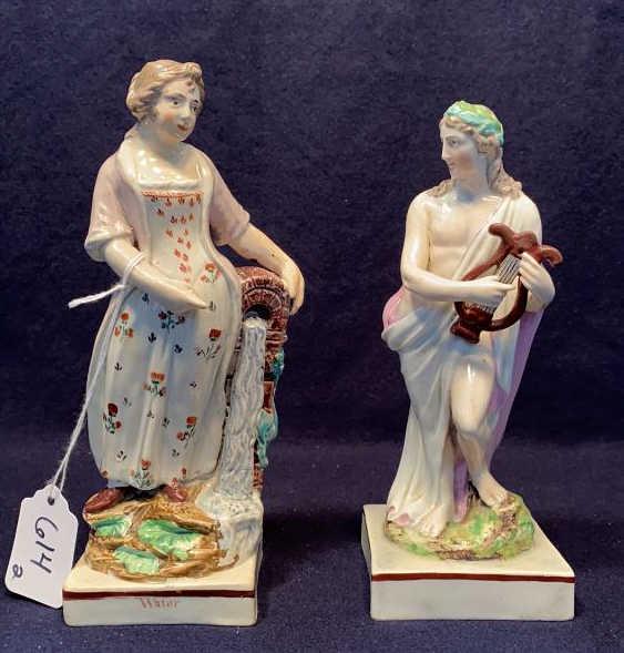 2 EARLY SOFT PASTE FIGURES OF WOMEN ~ WATER (1 of 8)
