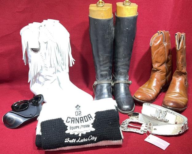 WOMEN'S RIDING BOOTS & 2 PR WOMEN'S COWBOY BOOTS (1 of 8)