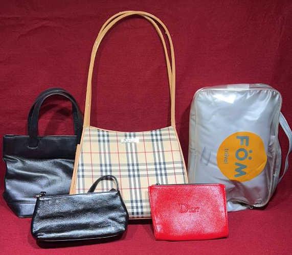 COSMETIC BAGS, HAND BAGS ETC. SOME ARE DESIGNER: ~