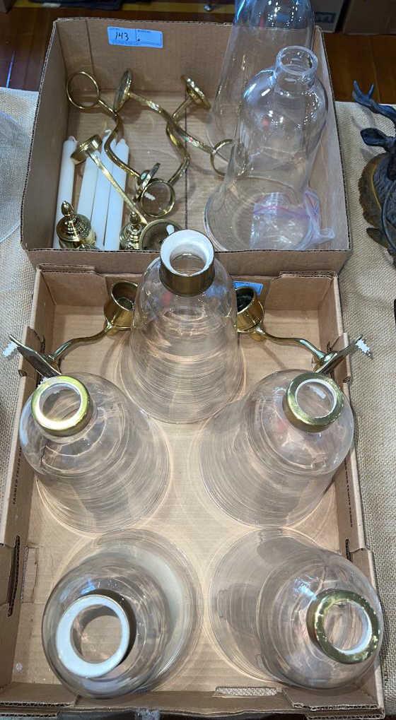 6 BRASS WALL SCONCES - 4 SIGNED VA METALCRAFTERS (1 of 5)