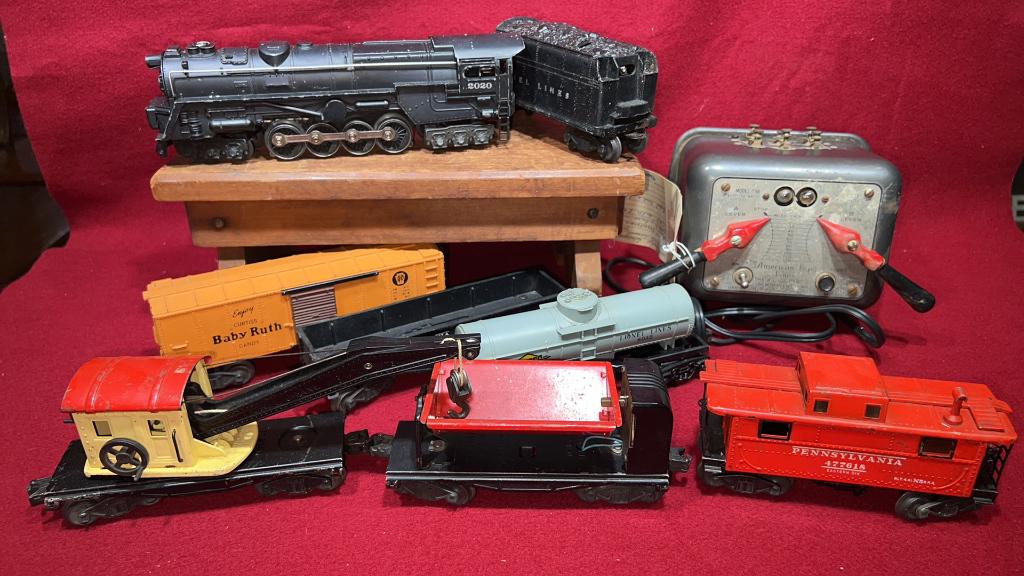 8 PC SET OF LIONEL TRAINS W/ TRANSFORMER (1 of 12)