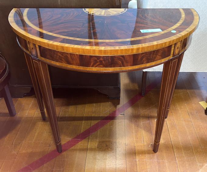 COUNCILL INLAID MAHOGANY HALL TABLE (1 of 5)