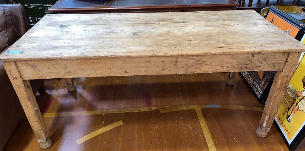 ANTIQUE PINE COUNTRY FARM TABLE (1 of 5)