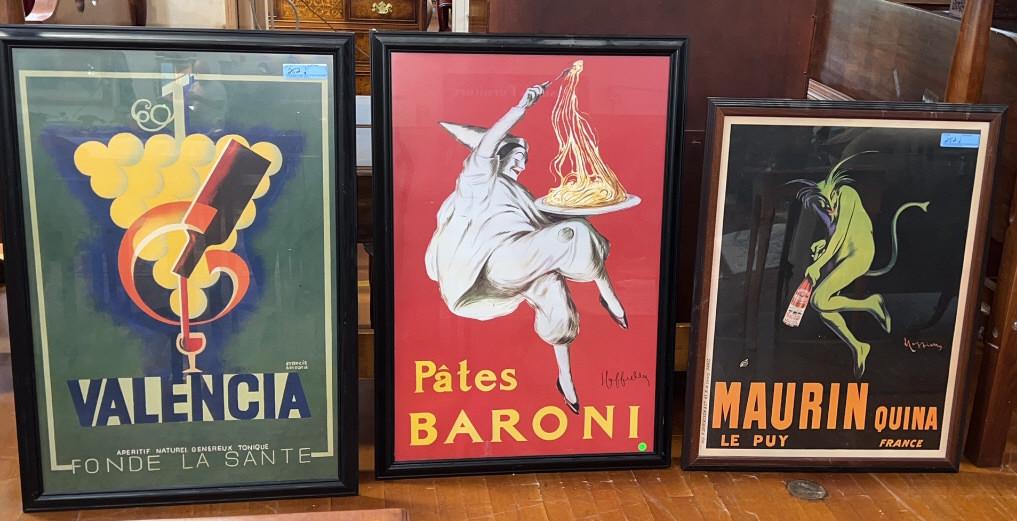 3 LARGE FRAMED FRENCH PRINTS (1 of 4)