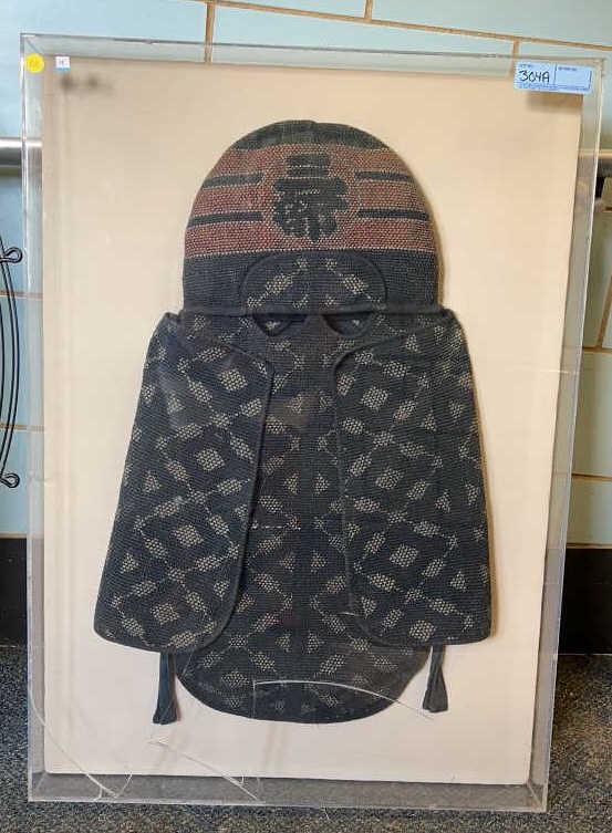 ANTIQUE JAPANESE FIREMAN'S MASK IN SHOWCASE (1 of 4)