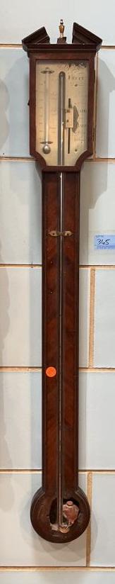 ANTIQUE INLAID CANDLESTICK BAROMETER (1 of 7)