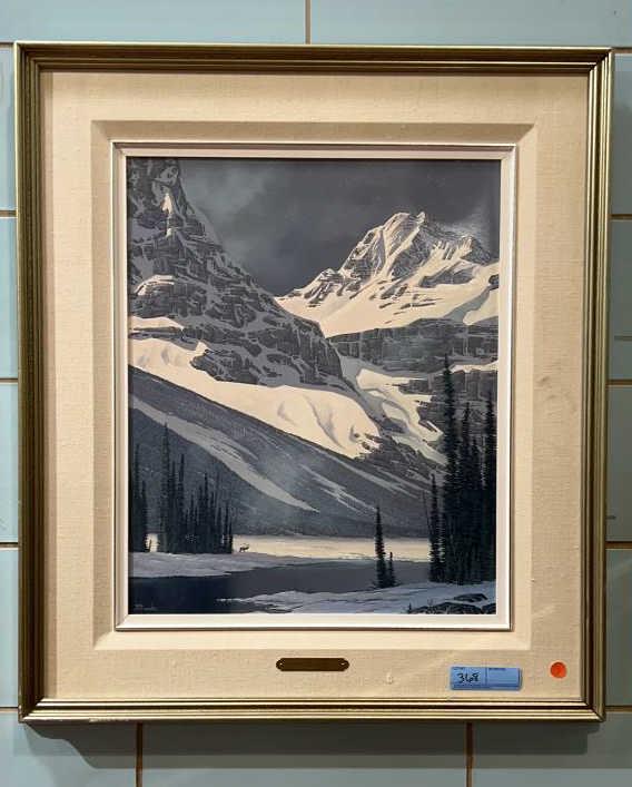 OIL OF BOARD BY ROGER ARDNT "MOONLIT TREK": ~