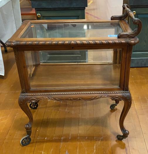 ANTIQUE SHOWCASE TEACART ~ ACCESS FROM BOTH SIDES (1 of 8)