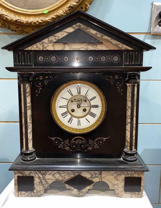 LARGE MARBLE MANTLE CLOCK (1 of 3)