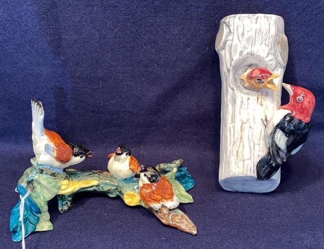 STANGL BIRD FAMILY & PENNSBURY BIRD ON A TREE: ~