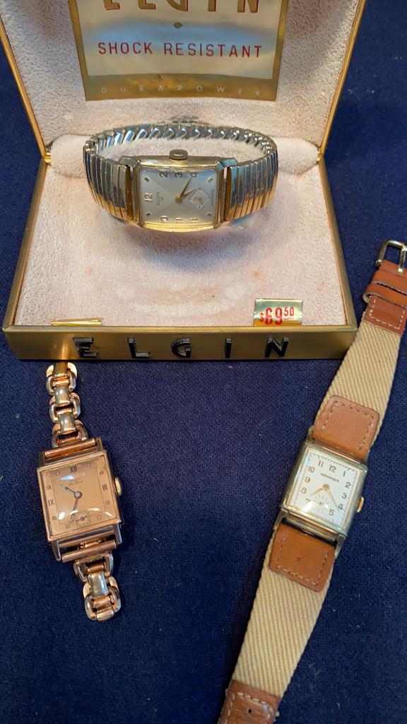 3 VARIOUS 10 KT GOLD FILLED MENS WRIST WATCHES (1 of 4)