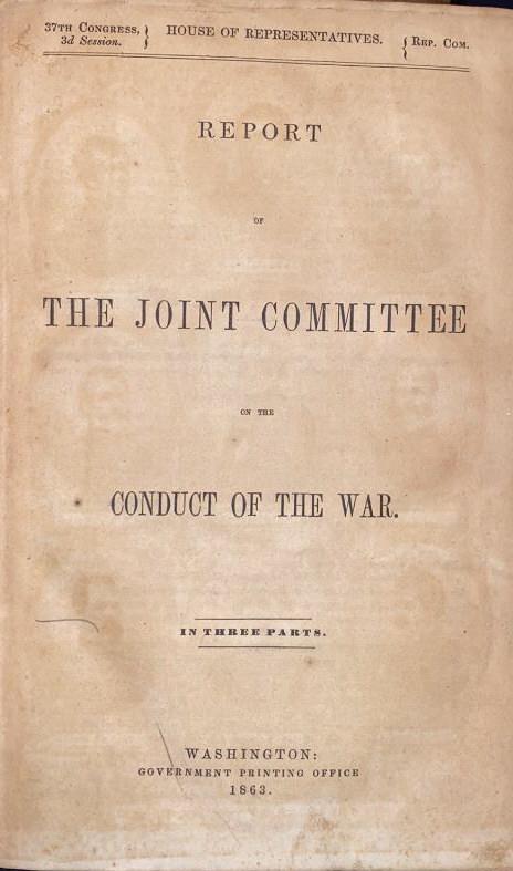 REPORT OF CONDUCT ON THE WAR 1863: 3 VOLUMES - DUPLICATE OF THE SECOND VOLUME