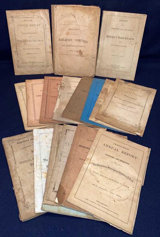 19TH C. MINING & RAILROAD STOCKHOLDER REPORTS (1 of 6)