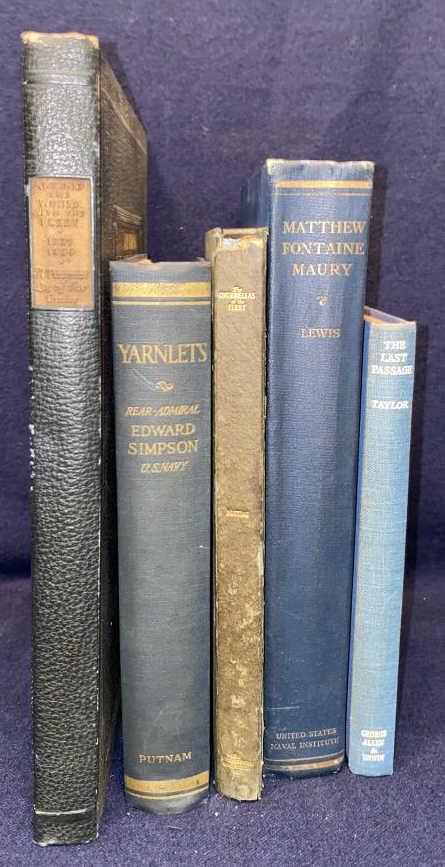 5 U.S. NAVAL RELATED HARDBOUND BOOKS (1 of 9)
