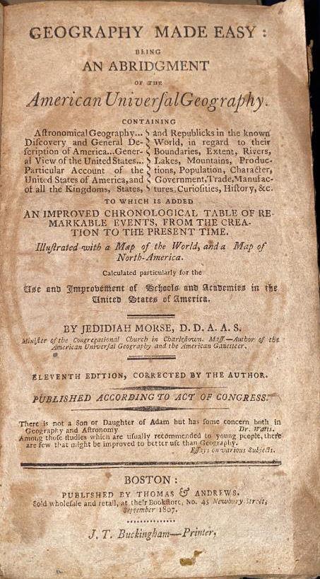 GEOGRAPHY MADE EASY BEING AN ABRIDGEMENT 1807 (1 of 4)