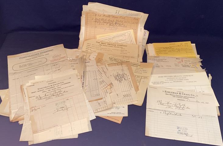 LARGE COLLECTION OF ADVERTISING LETTERHEADS: & PAPER EPHEMERA