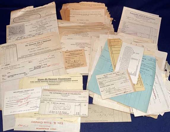 LARGE COLLECTION OF ADVERTISING LETTERHEADS: & PAPER EPHEMERA