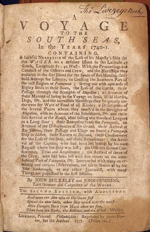 A VOYAGES TO THE SOUTH SEAS - 1757 (1 of 8)