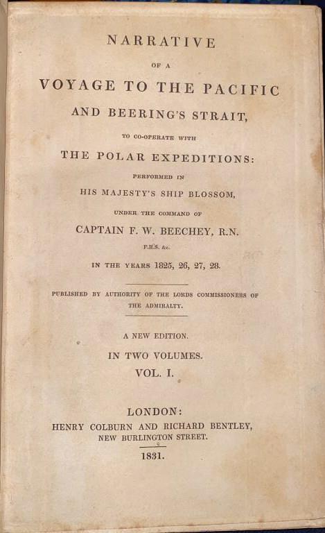 VOYAGE TO THE PACIFIC & BERING STRAIT 1831 (1 of 9)