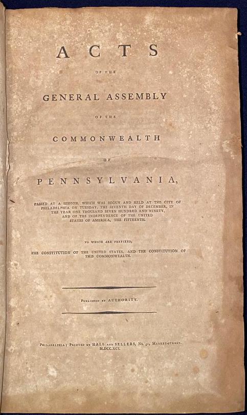 ACTS OF THE GENERAL ASSEMBLY OF THE COMMONWEALTH (1 of 7)