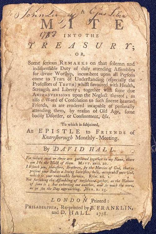 BENJAMIN FRANKLIN PRINTED A MITE INTO THE TREASURY (1 of 4)