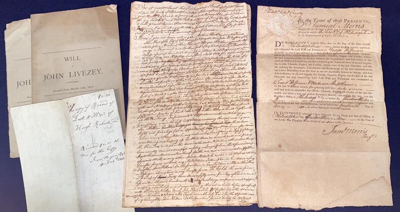 5 -18th & 19th C. WILL RELATED DOCUMENTS (1 of 9)