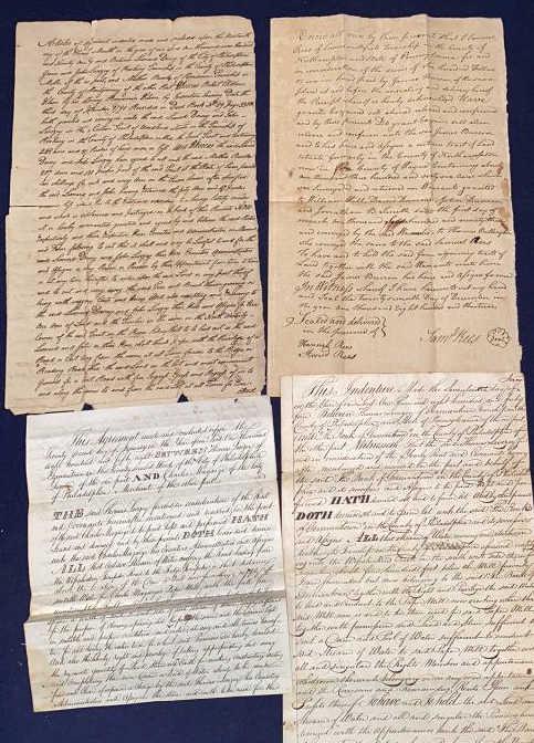 4 ANTIQUE LAND INDENTURES (1 of 7)