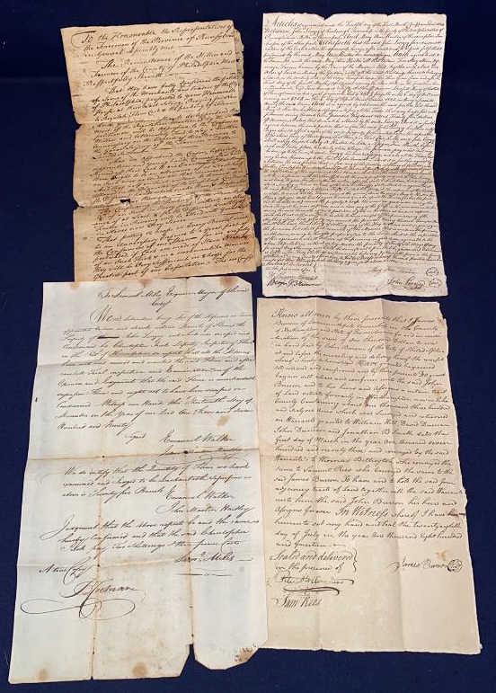 4 ANTIQUE DOCUMENTS (1 of 10)