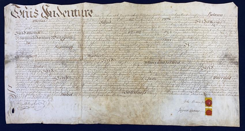 1743 PHILADELPHIA VELLUM LAND INDENTURE (1 of 10)