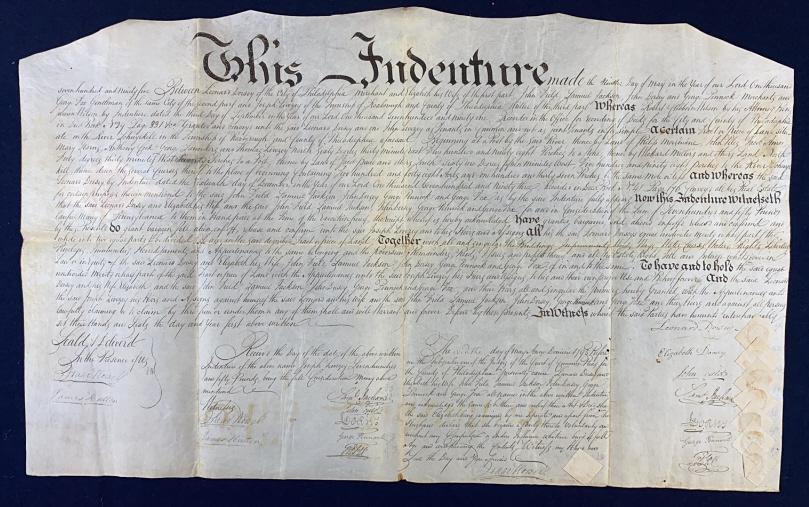 1795 ROXBOROUGH PA VELLUM LAND INDENTURE (1 of 9)