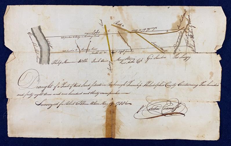 18TH CENTURY ROXBOROUGH PA SURVEY MAP (1 of 5)