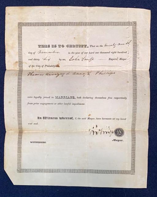 JOHN SWIFT SIGNATURE ~ PHILADELPHIA MAYOR (1 of 4)