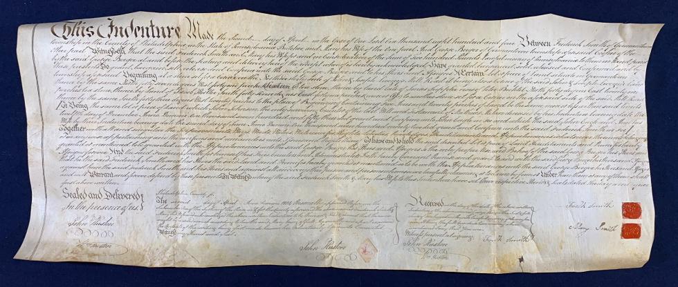 1804 GERMANTOWN, PENNSYLVANIA VELLUM LAND INDENTUR (1 of 8)