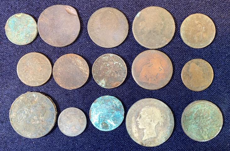 15 EARLY FOREIGN COINS (1 of 3)