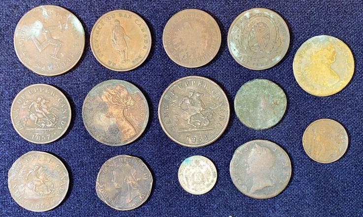 14 VARIOUS EARLY FOREIGN COINS (1 of 4)