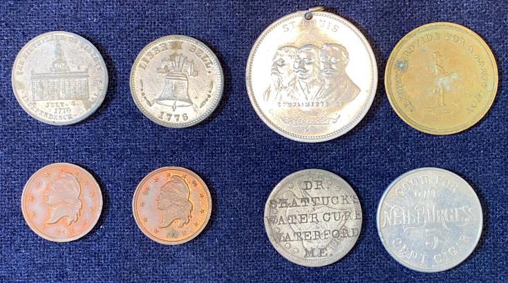 8 VARIOUS EARLY TOKENS (1 of 9)