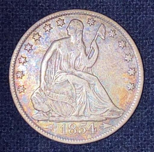 1854 O SEATED LIBERTY SILVER HALF DOLLAR (1 of 4)