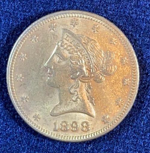 1893 $10 LIBERTY HEAD GOLD COIN (1 of 3)