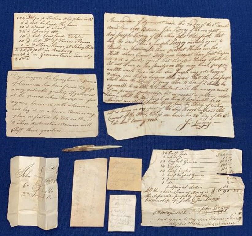 COLLECTION OF LIVEZEY FAMILY PAPER WORK FROM PURSE (1 of 8)