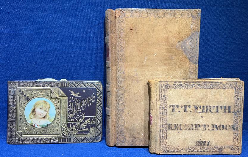 ANTIQUE LEDGER, 2 AUTOGRAPH ALBUMS (1 of 12)