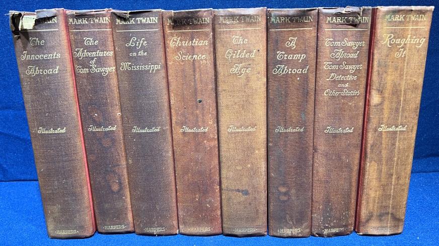 8 VOLUMES MARK TWAIN BOOK SET 1905 (1 of 10)
