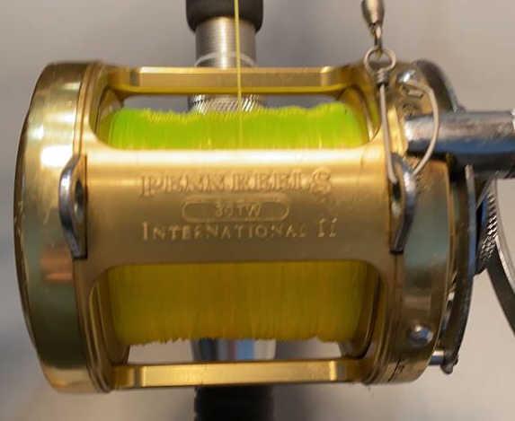 PENN INTERNATIONAL II 30TW ON TROLLING ROD: ~