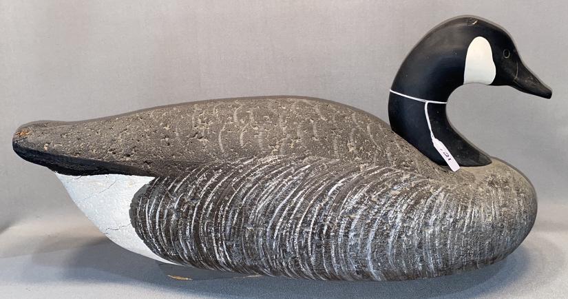 NED MAYNE / H. HAYMAN CORK GOOSE DECOY: ~