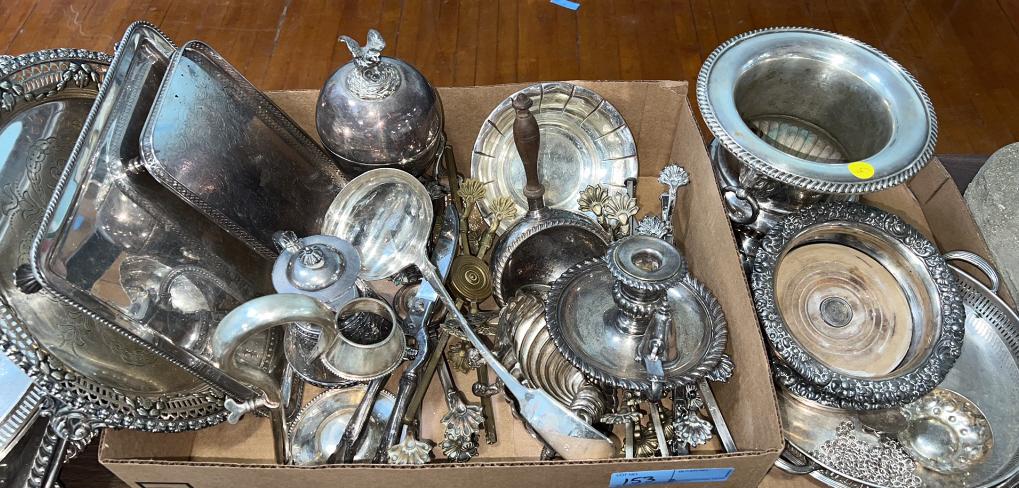 2 LARGE BOXES SILVER PLATE SERVEWARE (1 of 4)