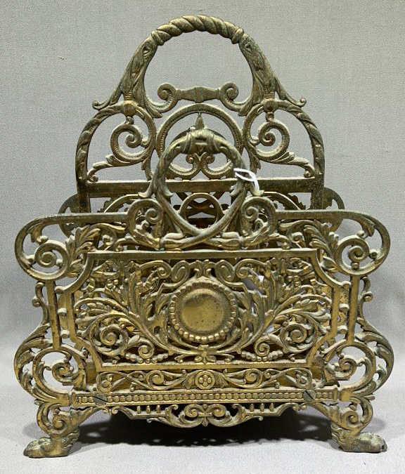 BRADLEY & HUBBARD BRASS LETTER HOLDER: ~