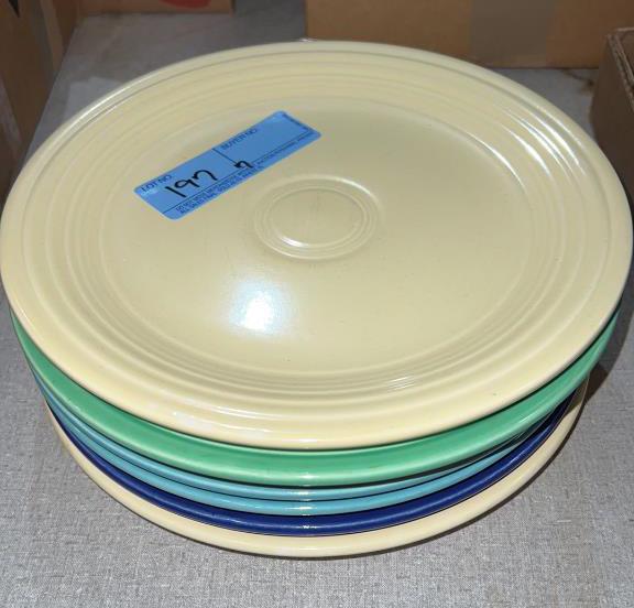 7 FIESTAWARE PLATES 9 1/2": ~