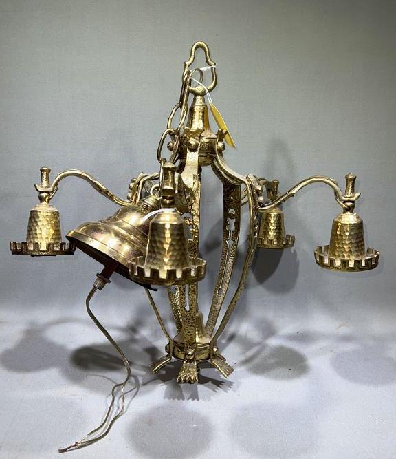 DECO SOLID BRASS HANGING CHANDELIER (1 of 5)