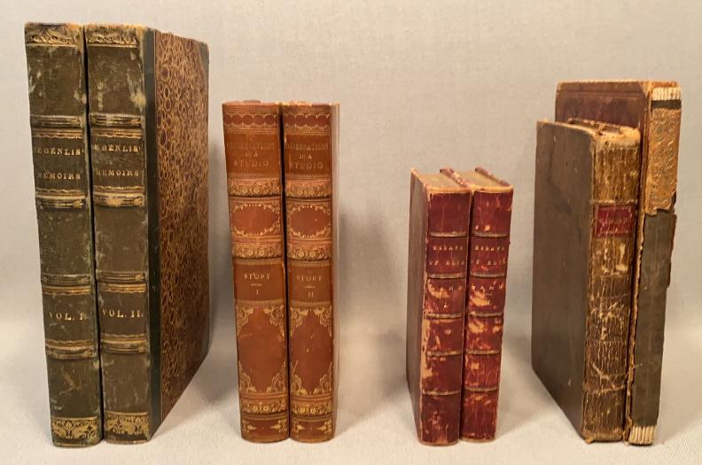 VARIOUS ANTIQUE LEATHER BOUND BOOKS (1 of 11)