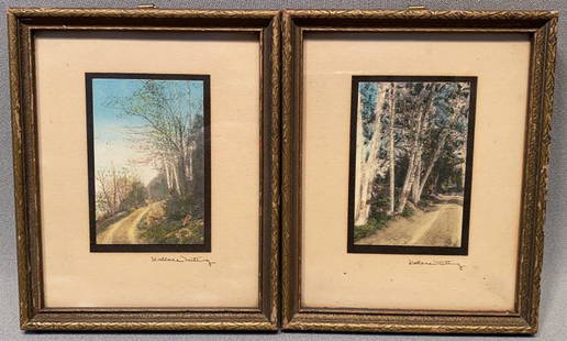 2 MINIATURE WALLACE NUTTING PRINTS: OVERALL SIZE IS 5 1/2" X 4 1/2"