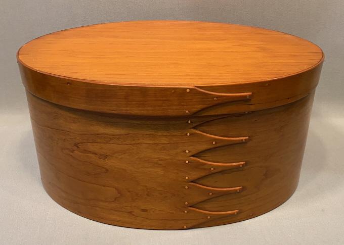 LARGE CONTEMPORARY OVAL SHAKER BOX ~ 14 1/4" (1 of 5)